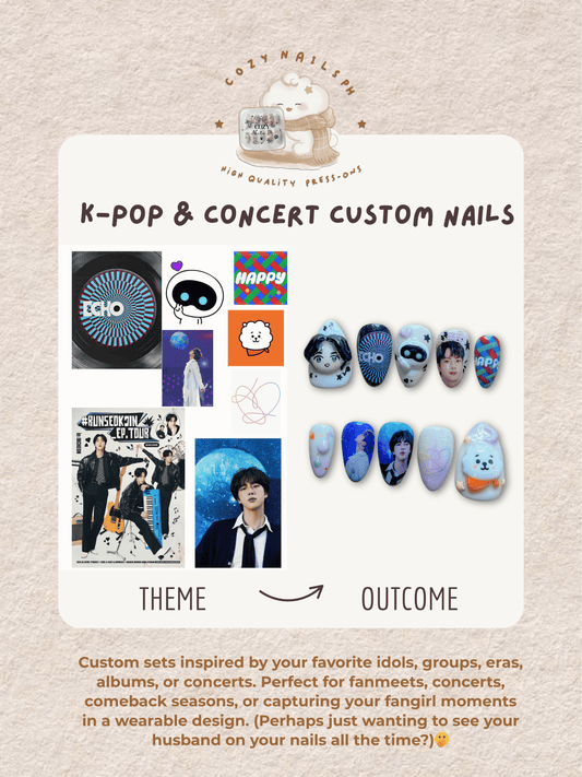 K-Pop & Concert Custom Nails by CozyNails