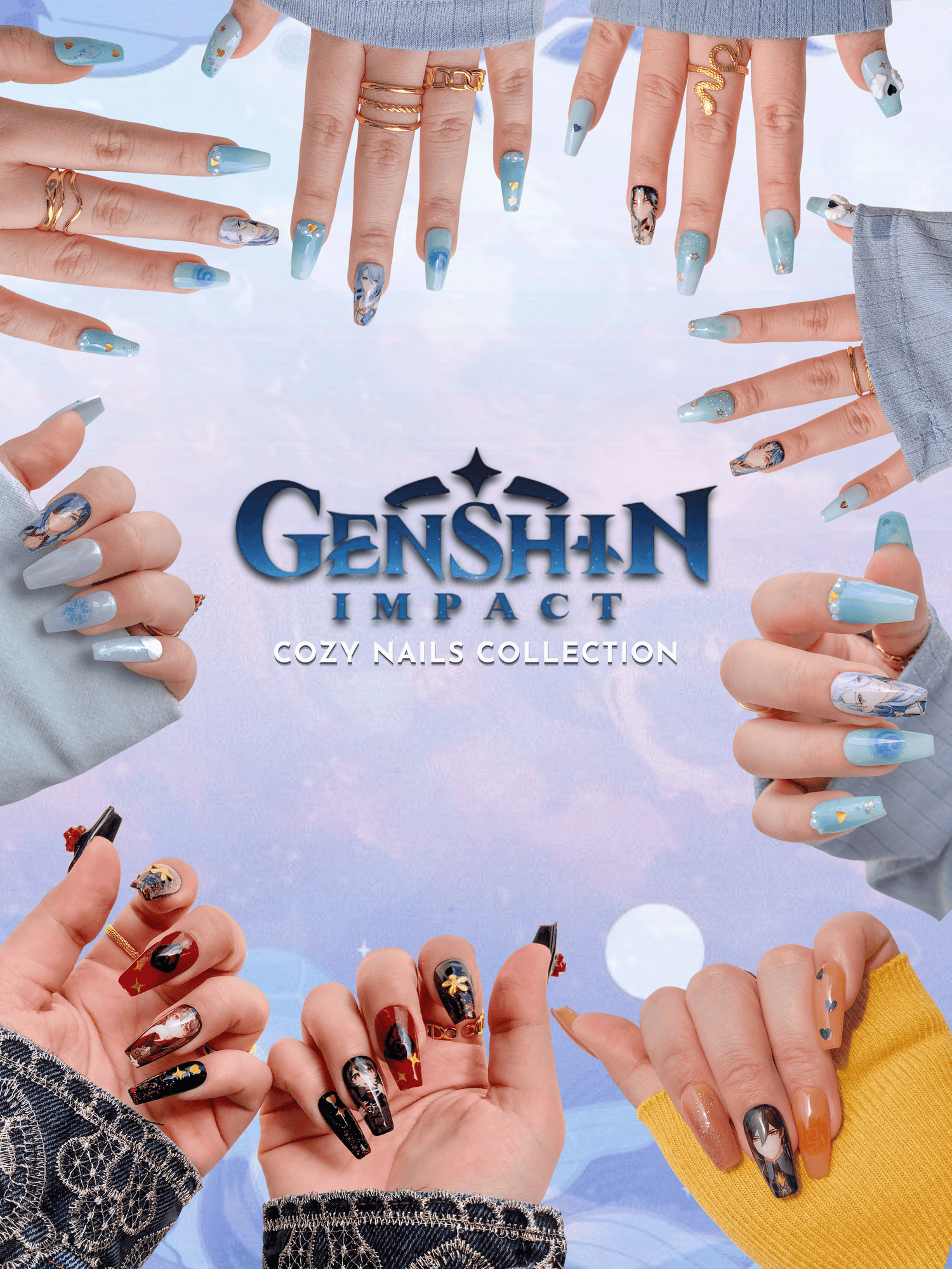 Genshin Impact Nails by Cozy Nails Ph