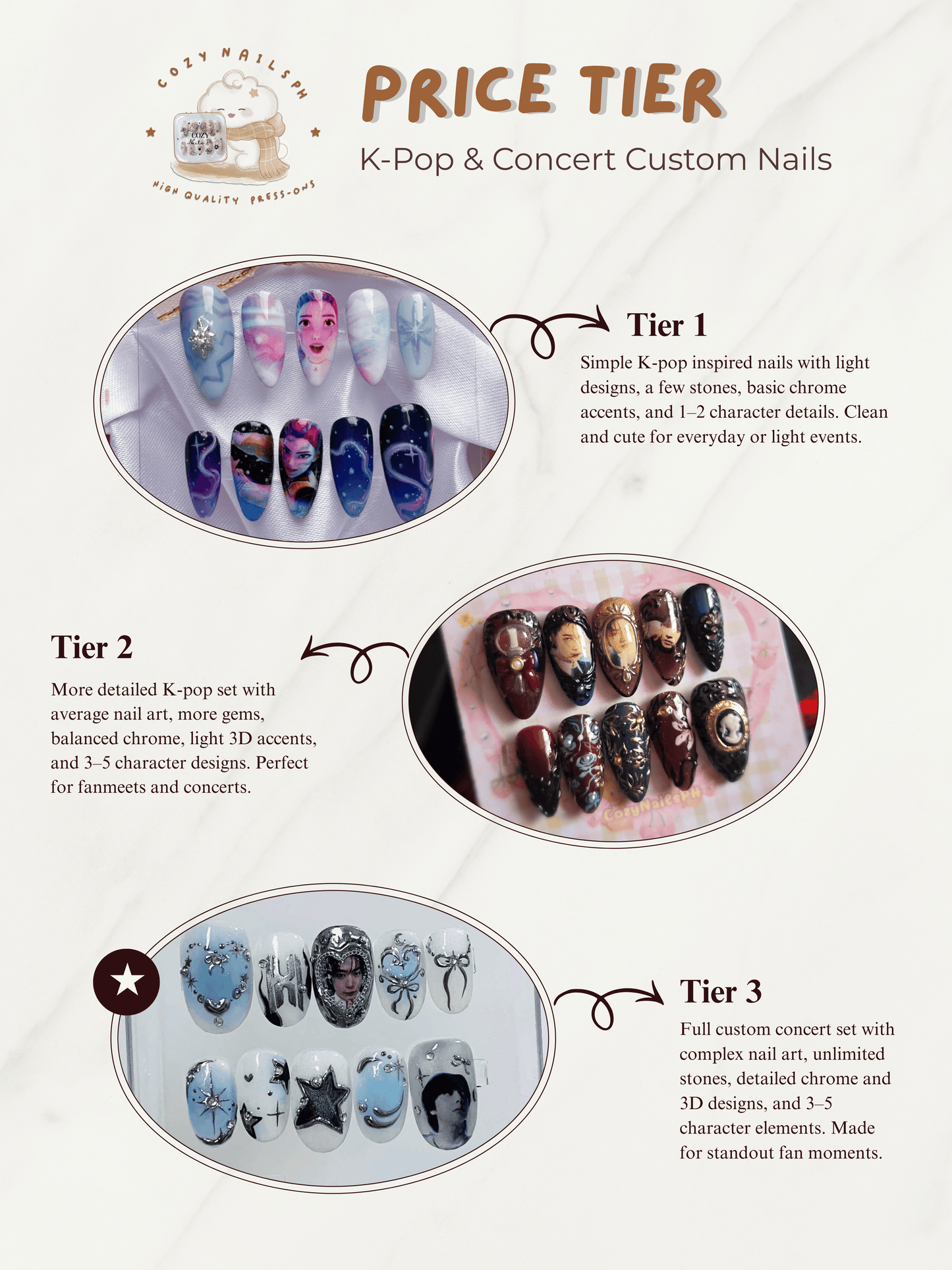 K-Pop & Concert Custom Nails by CozyNails