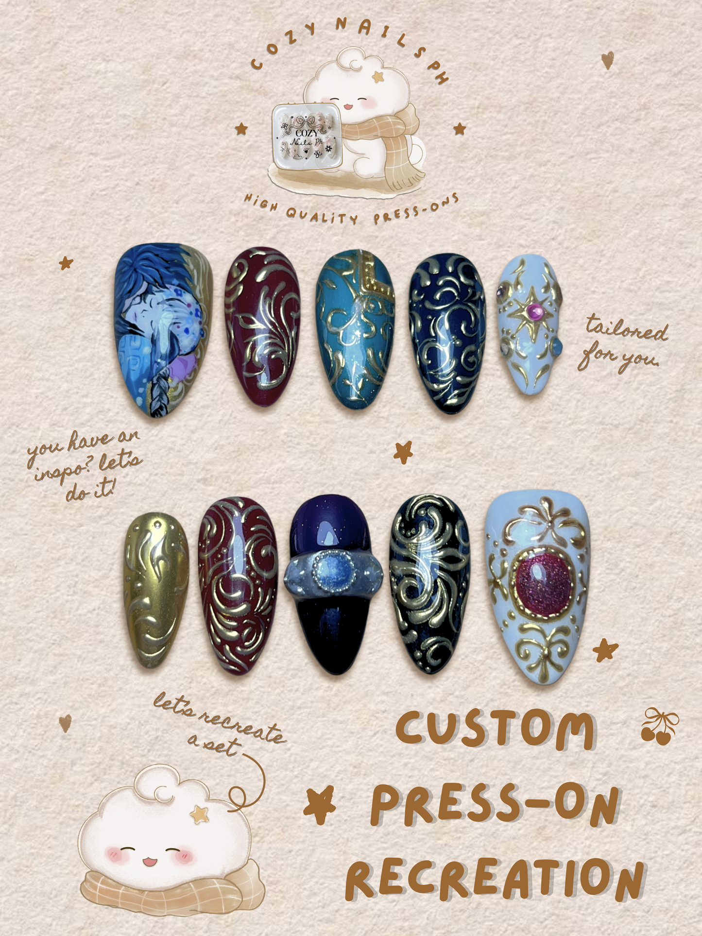 Custom Press-On Recreation by Cozy Nails Ph